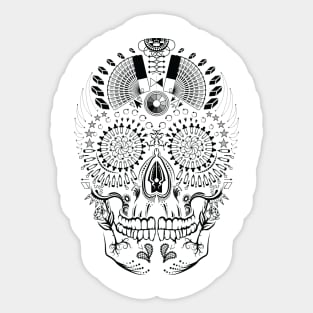 Illustrator Skull (Black) Sticker